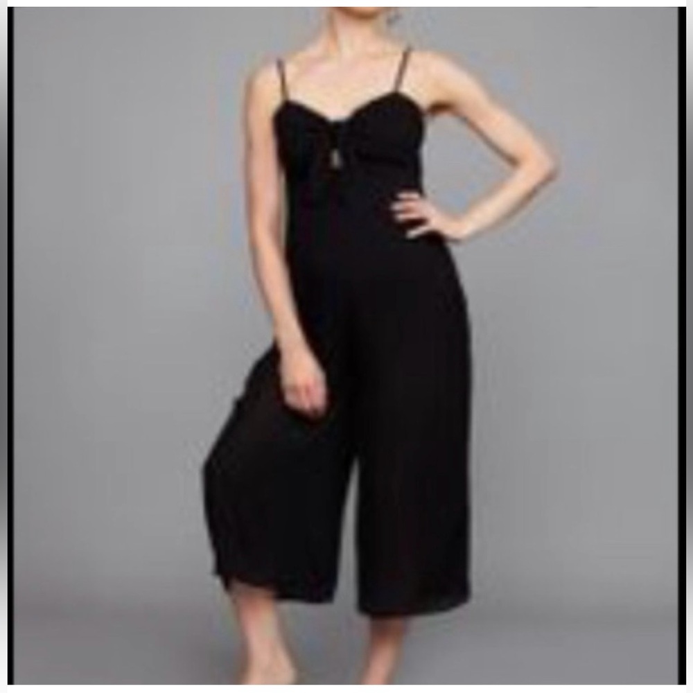 A Pea in the Pod Maternity Front Tie Jumpsuit